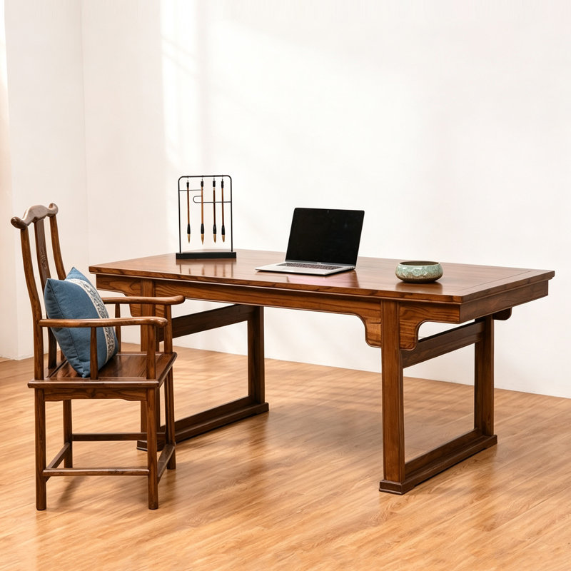 Nouveau bureau en bois massif de style chinois