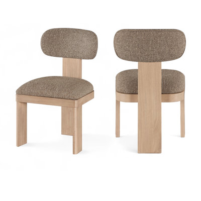 Timbra Linen Textured Fabric Upholstered Dining Chair