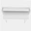 Bureau d'ordinateur, bureau personnel, ordinateur portable, tablettes de rangement, l 48 po, travail, stratifié blanc, métal blanc, contemporain, moderne-995606175