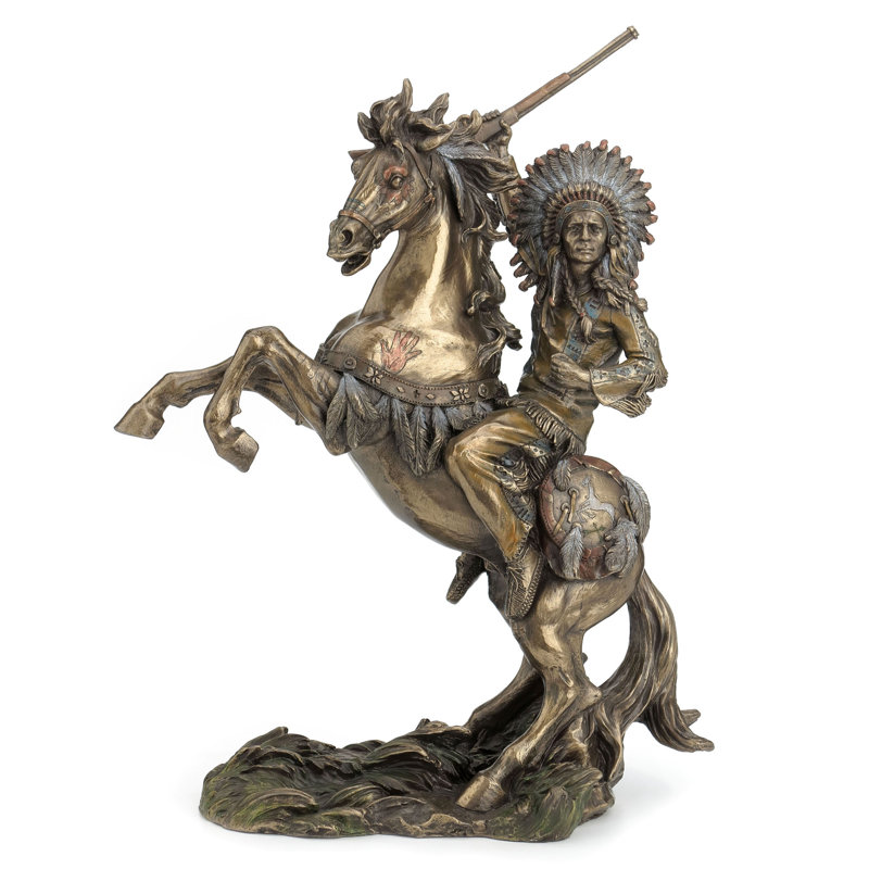 Fusil surélevé 12,99 po H Sioux Chief sur un cheval (mbz + couleur)