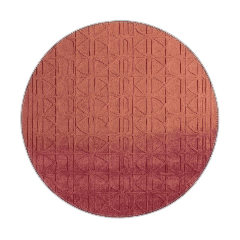 Tapis brun intérieur et extérieur Trellis, Rond 5 pi