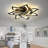 Modern Black Led Ceiling Fan With Lights, 35" Low Profile Flush Mount, Flower Design, Dimmable 3 Color Temperatures, 6-speed Quiet Motor, Remote & App Control For Bedroom Living Room Kitchen-1050425529-1052964641-1055816114