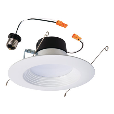 6'' White LED Baffle Recessed Trim