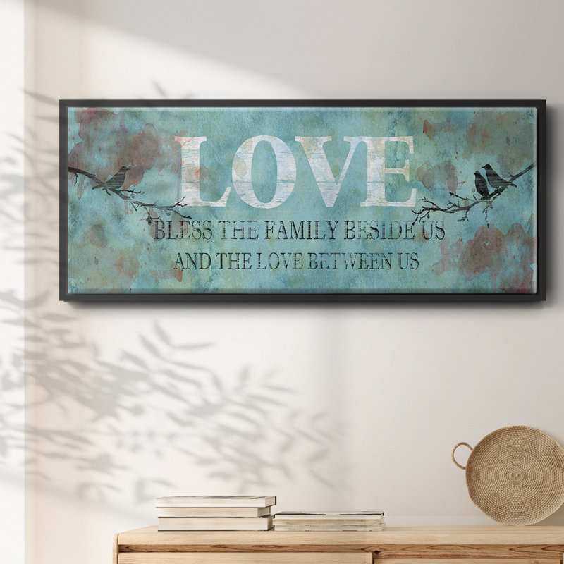 Amour entre nous - toile encadrée, H 8 po x l 20 po