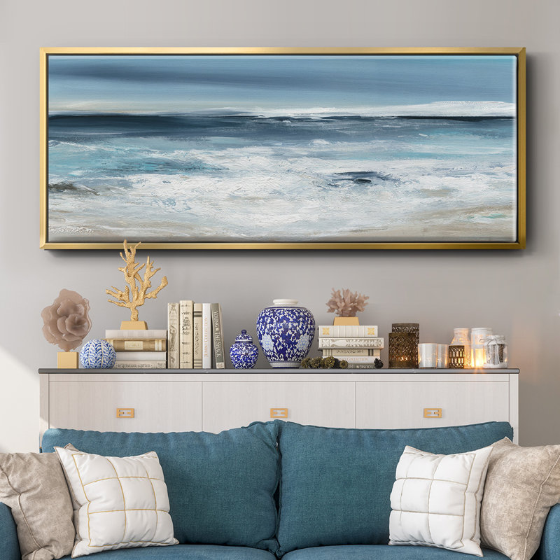 Long Beach- Framed Canvas, 20" H x 50" W