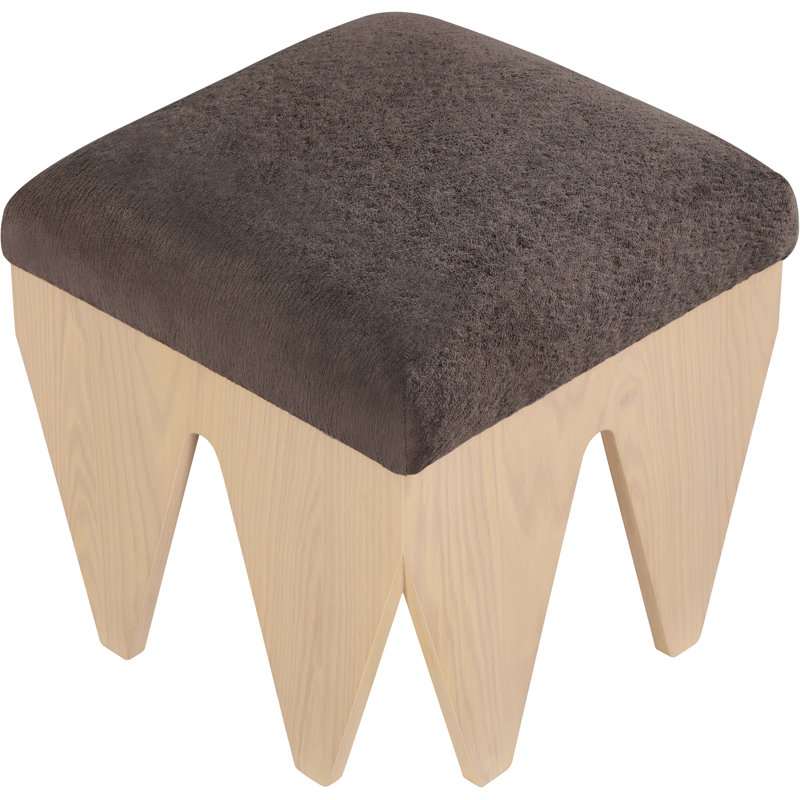 Banc en tissu Altair, Naturel, Velours brun