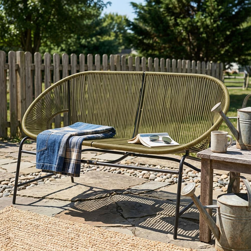 Causeuse d'extérieur pour patio, Yellow