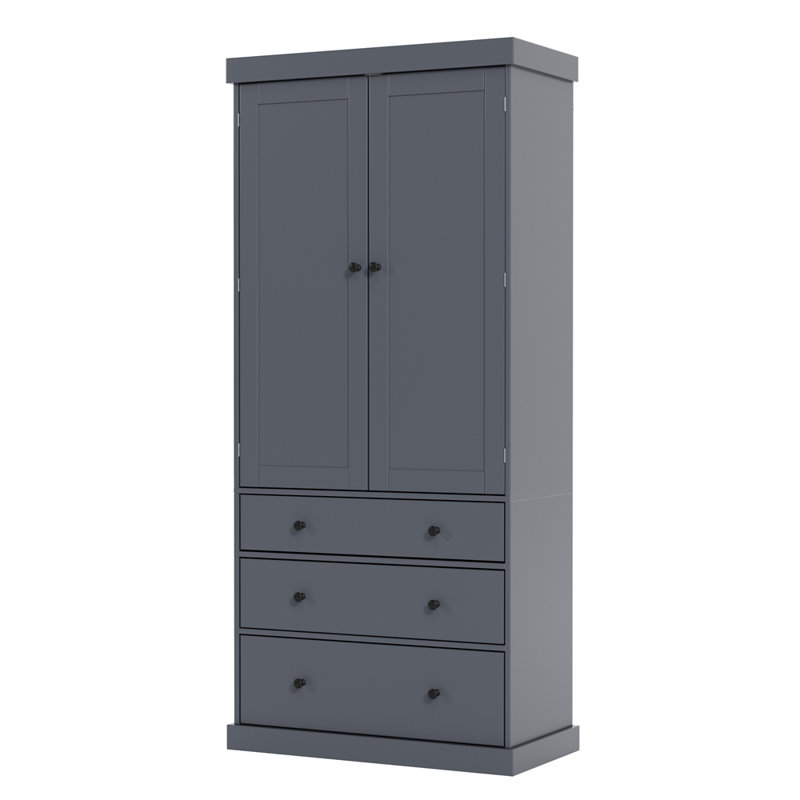 Armoire de rangement 77 po Farmhouse, Gray