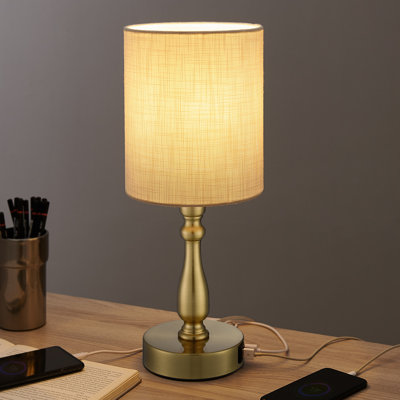 Cearra Metal USB Table Lamp