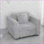 Canapé modulaire simple 44,9 po avec rangement - moderne pour chambre à coucher et salon, gris clair | gris clair | standard-557957937