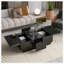 Table basse multifonctionnelle avec 2 grands compartiments de rangement cachés
