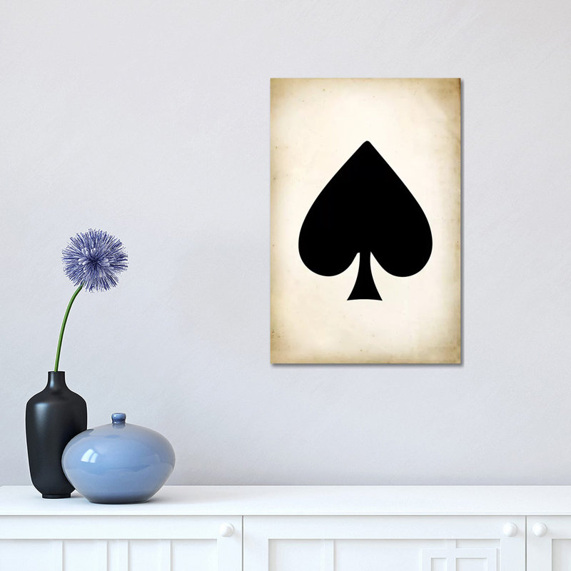 Card II Spade - Wrapped Canvas Print, 30.48 cm H x 45.72 cm W