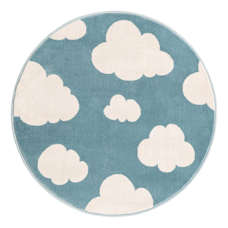 Tapis pour enfant Unique Loom Clouds, Rond 3 pi 1 po