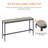 Ensemble de longue table de bar avec 3 tabourets de bar rembourrés en polyuréthane, table de bar industrielle et chaises pour table de petit-déjeuner de cuisine, salon, salle de banquet-97439632
