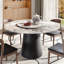 Ensemble de table de salle à manger moderne en pierre frittée 9 pièces avec chaises d'appoint élégantes (1 table et 4 chaises)-130191133-130191129-130191130