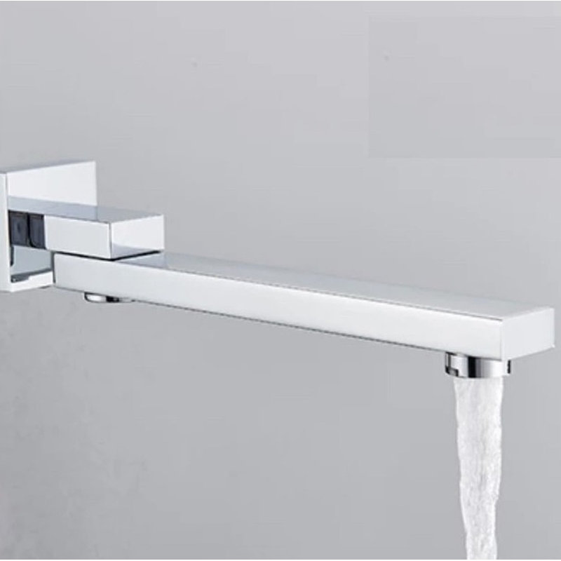 Bec de robinet de baignoire mural, Chrome