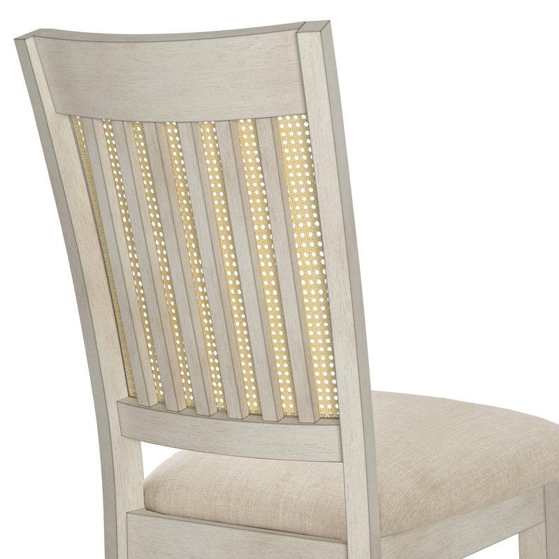 Chaise d'appoint Pulukan, Blanc / Beige