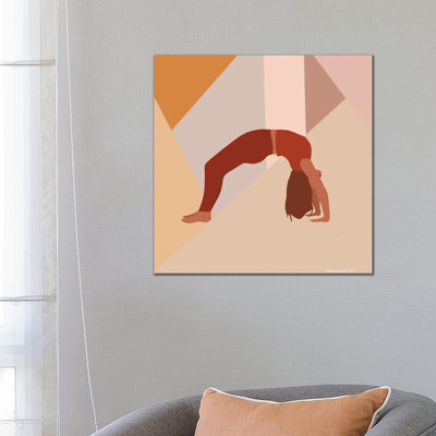 Backbend Yoga Pose by Harmony Willow - Wrapped Canvas Gallery-Wrapped Canvas Giclée