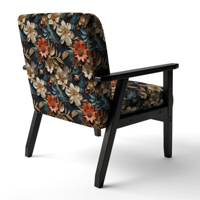 Vintage Ornamental Frames Victorian Pattern - & Eclectic Accent Arm Chair DAbstract Coral Reef Multicolor Azure - Throw Pillow