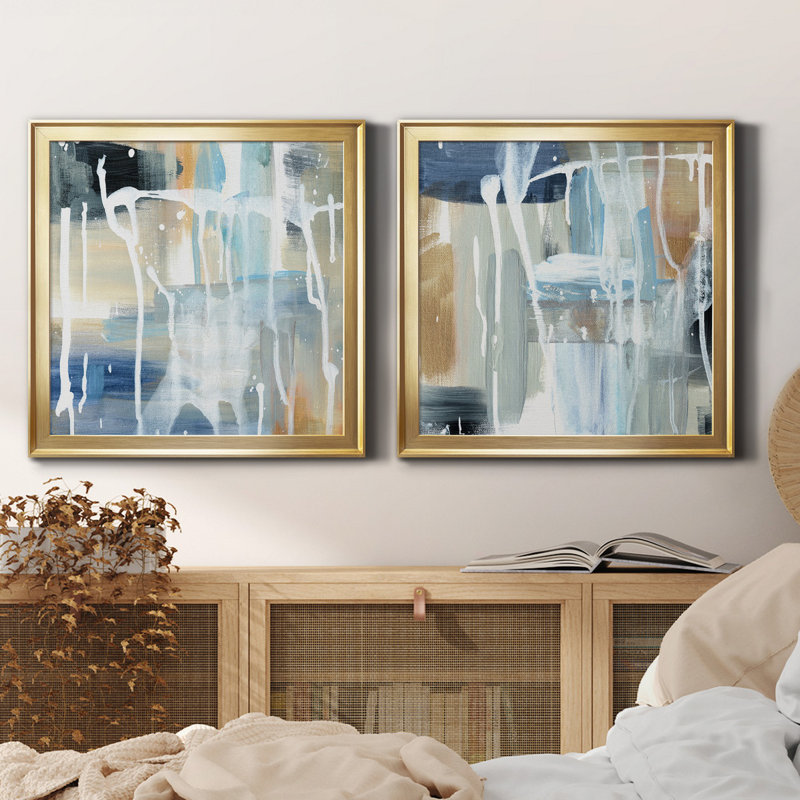 «Weather I», reproduction de photo sur toile 2 pièces, H 30,5 po x l 61 po x P 1,5 po, Or