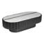 Table basse en marbre de forme ovale au design minimaliste moderne