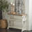 Czajkowski Wood Scroll Side Frames 2 Shelf Console Table with Brown Wood Top-1101716072