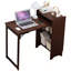 Bureau d'ordinateur pliable en bambou avec armoire de rangement cachée Wousoe 