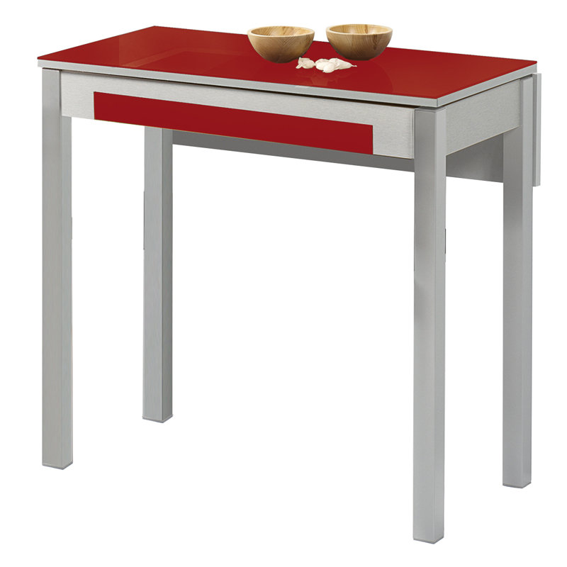 Canis Rectangular Dining Table, Red, 74cm H x 60cm W x 80cm L