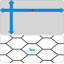 Filet hexagonal de volaille enduit de vinyle noir de calibre 20 avec filet de 1 pouce Fencer-110734201