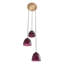Luminaire suspendu triple Caterina - Aubergine-123554794