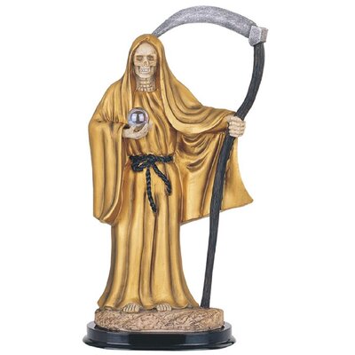 The Holiday Aisle® Santa Muerte Holding Scythe Figurine | Wayfair