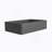 19.68'' Concrete Vessel Rectangular Modern Dark Gray With Patterns Bathroom Sink-126237349