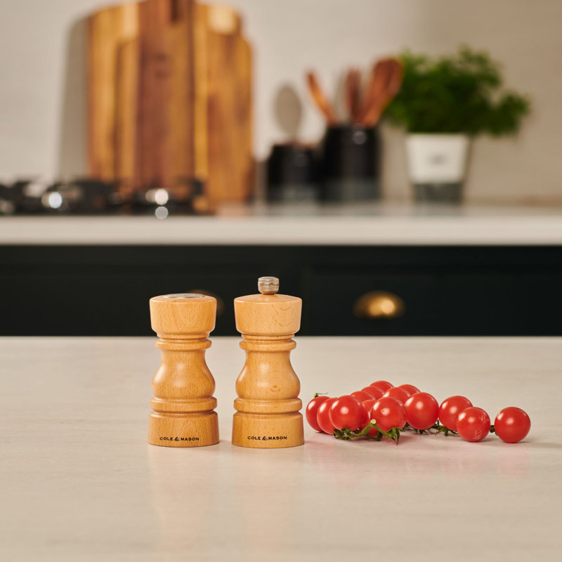 Brand No Power Source Required / Manual Salt & Pepper Mill Set, Beige