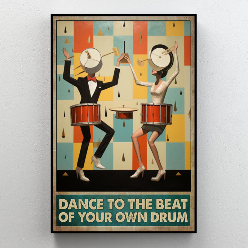 Dance To The Beat, H 20 po x l 16 po x P 1,25 po