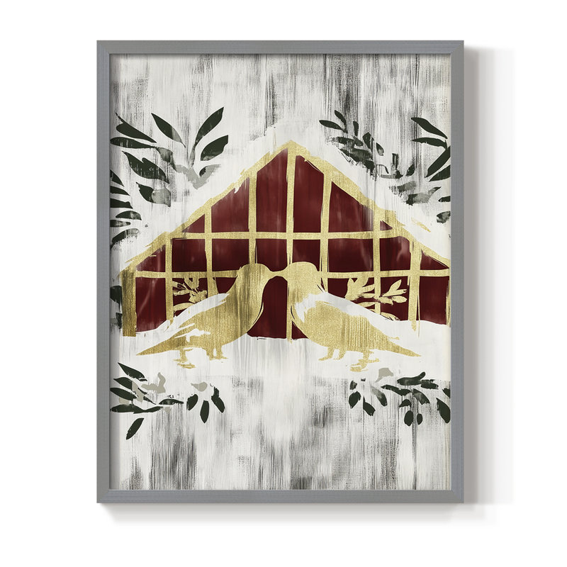 Framed Print - Solid Wood, H 30 po x l 24 po, Grey