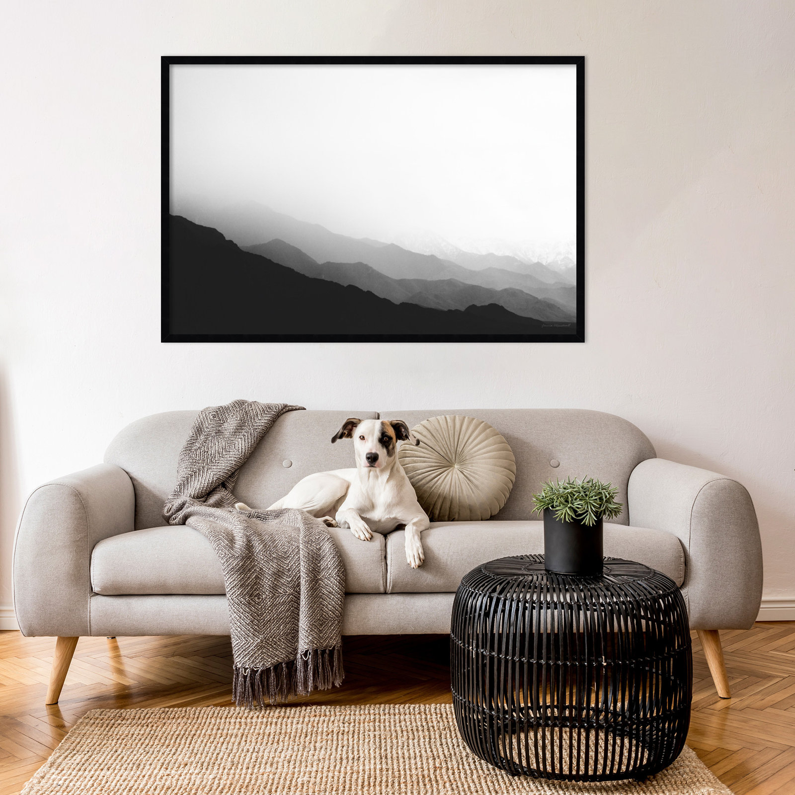 Virgin Mountains by Laura Marshall, Black, 41" W x 28" H