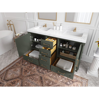 Aberdeen 60'' Double Bathroom Vanity with Top