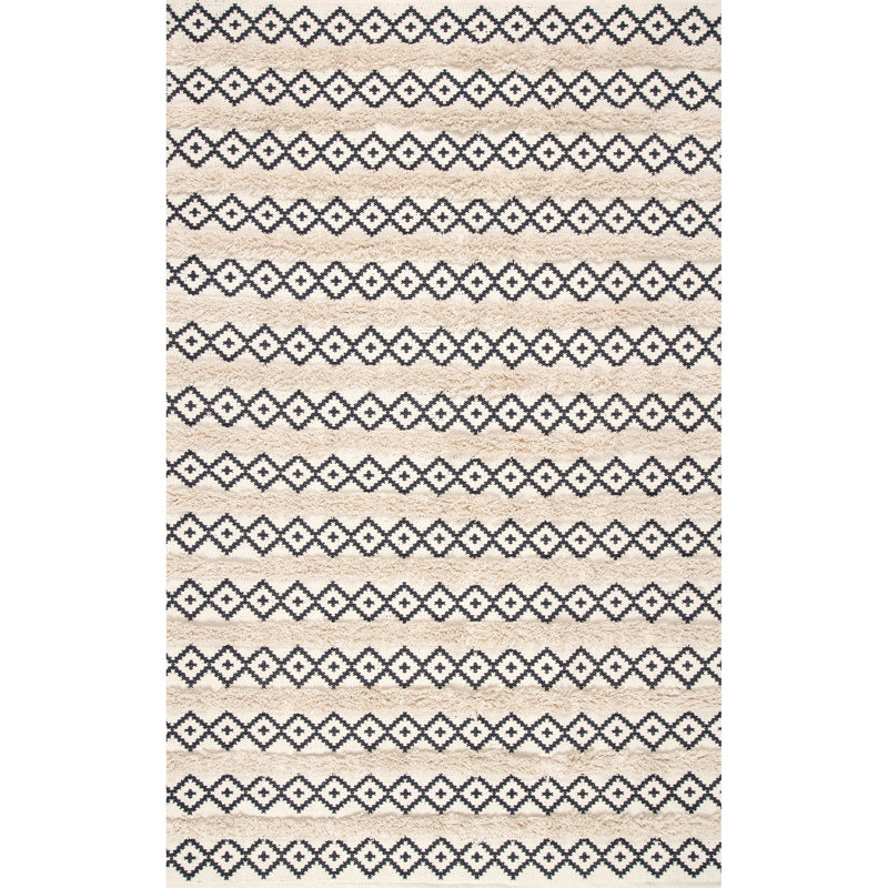 Laurens Cotton Geometric Indoor Rug, Rectangle 4' x 6'