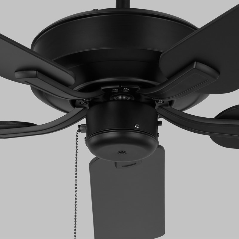 Ventilateur de plafond 52 po, Noir minuit / noyer américain, Nuit noire