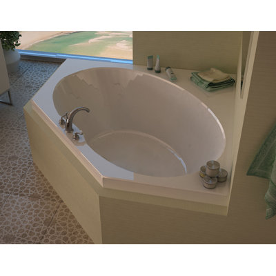 Tortola 58'' x 58'' Corner Acrylic Bathtub