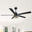 Ventilateur de plafond intelligent 60 po avec trousse d'éclairage et télécommande Vaczon-283139680