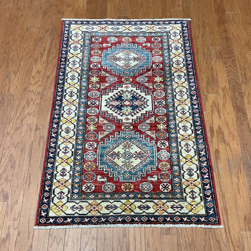  Handmade Kazak Wool Rug