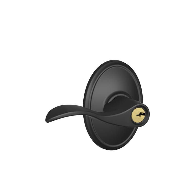 Accent Lever with Wakefield Trim Keyed Entry Lock, Yes, Aged Bronze