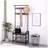 4-In-1 Hall Tree With Coat Rack, Shoe Bench, And Storage â€“ Features 9 Removable Hooks And Hanging Rod, Rustic Brown