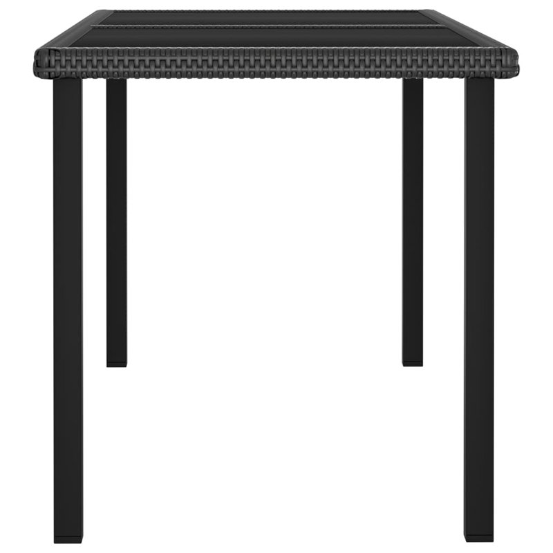 Jara Rectangular 6 - Person Dining Set with Cushions, White, Black, 27.6" W x 55.1" L x 28.7" H