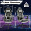Chaise de jeu, chaise d'ordinateur ergonomique avec repose-pieds Chaise de bureau ergonomique avec dossier lombaire noir-1585262056
