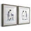 «Emperor Penguins I», ensemble de 2 reproductions d'art sur toile encadrées