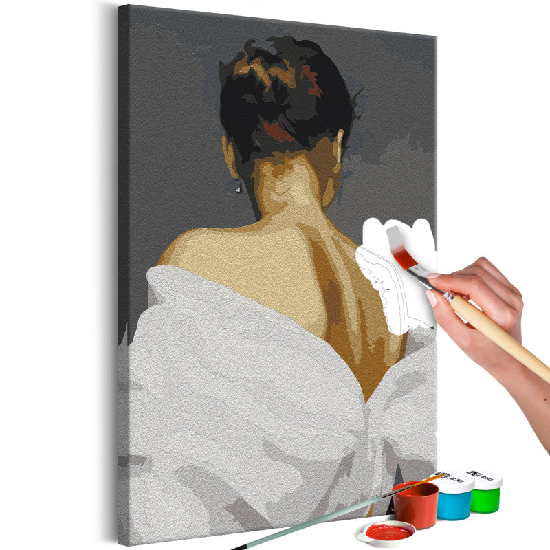 Ensemble de peinture par numéros de peinture - dos de femme