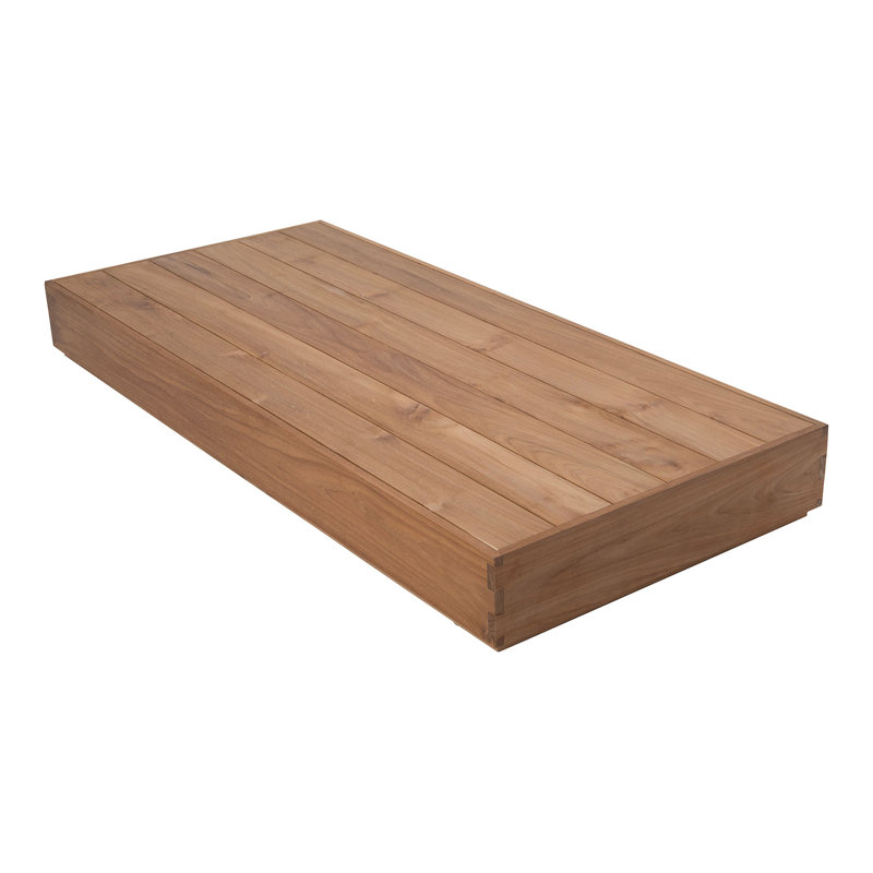 Pacific Outdoor Rectangular Teak Coffee Table, 8" H x 32.5" W x 72" L
