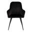 47cm H Velvet Upholstered Massivrücken Armchair